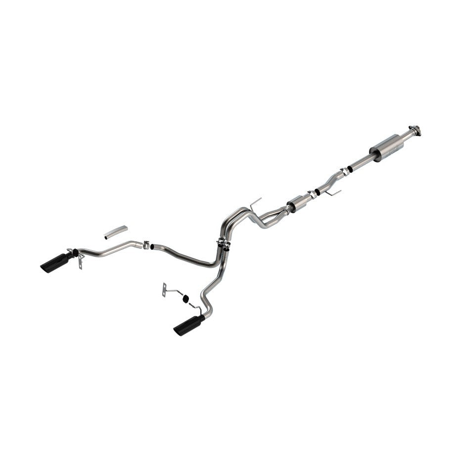 Borla Borla F-150 2021 5.0L 4dr CC SB EC STB Lariat/KR/Pltnm/LTD 3/2.25 SRE Cat-Back S-Type Black CHR Tips