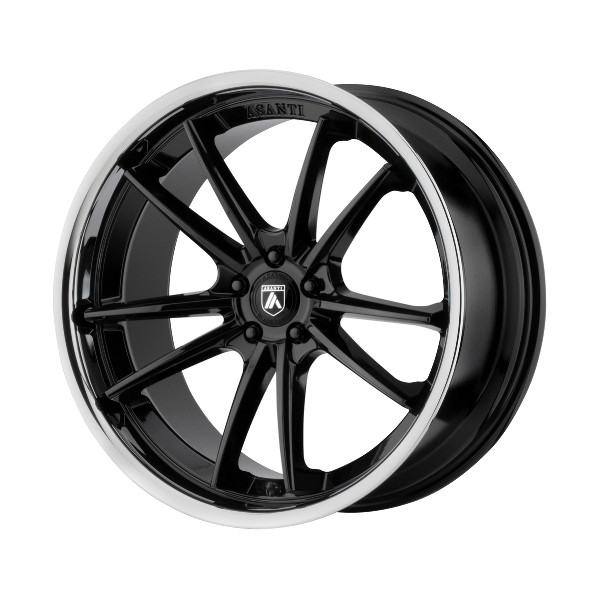 Asanti Black ABL-23 SIGMA 20x10.5 Gloss Black W/ Chrome Lip 5x114.3 38mm