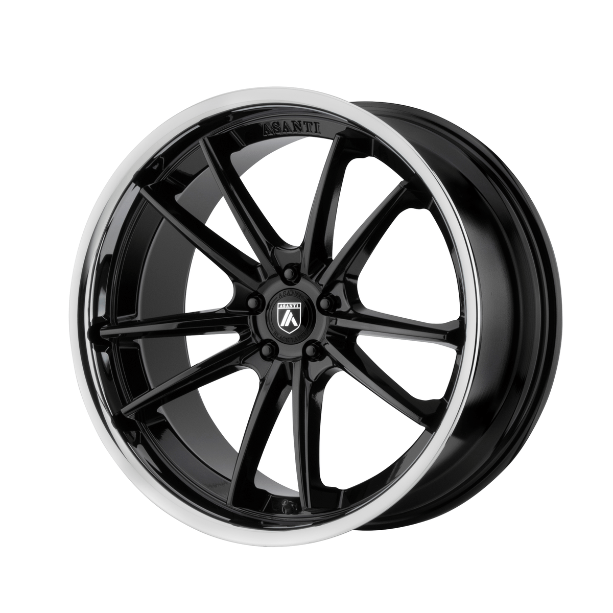 Asanti Black ABL-23 SIGMA 20x9 Gloss Black W/ Chrome Lip 5x114.3 35mm