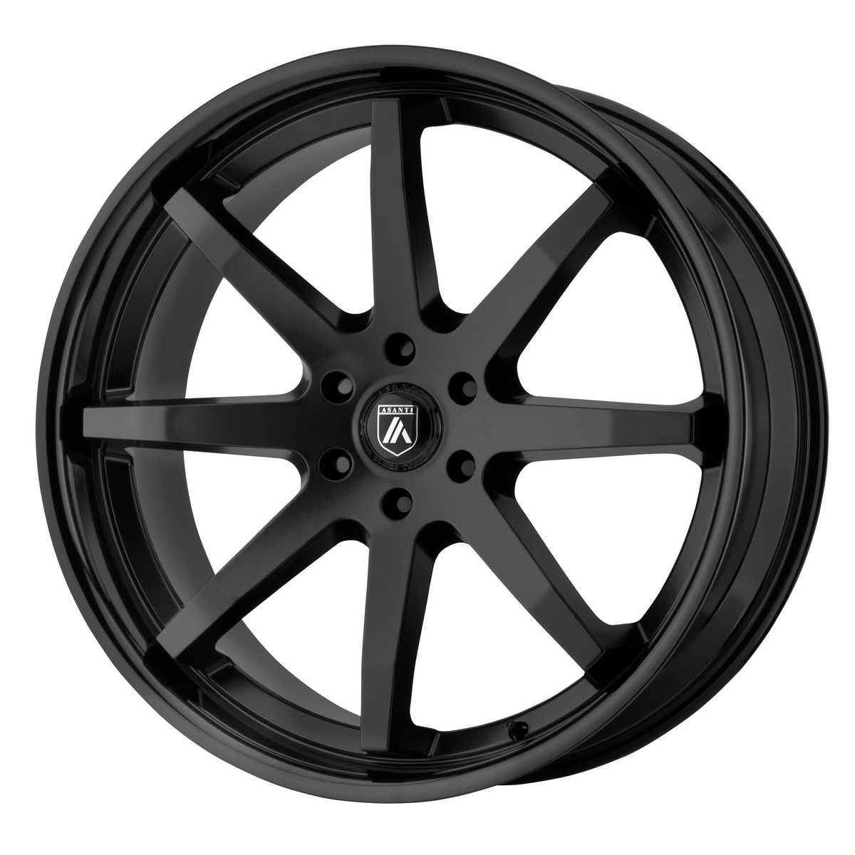 Asanti Black ABL-32 KAISER 20x9 Satin Black W/ Gloss Black Lip 6x135 30mm
