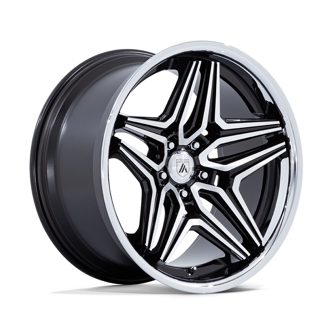 Asanti Black AB046 DUKE 20x10.5 Gloss Black Machined 5x114.3 18mm