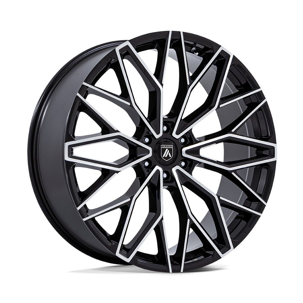 Asanti Black AB050 MOGUL 6 22x9.5 Gloss Black W/ Machined Face 6x135 25mm