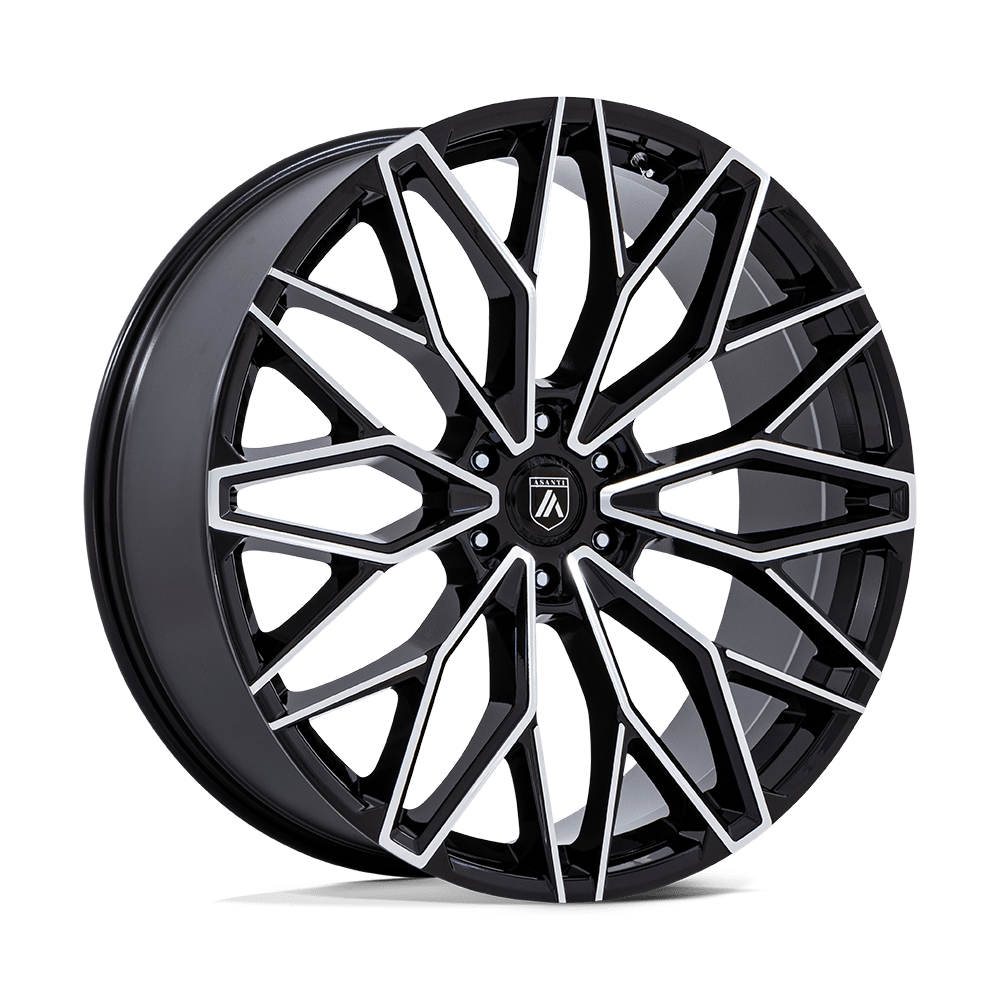 Asanti Black AB050 MOGUL 6 22x9.5 Gloss Black W/ Machined Face 6x135 25mm