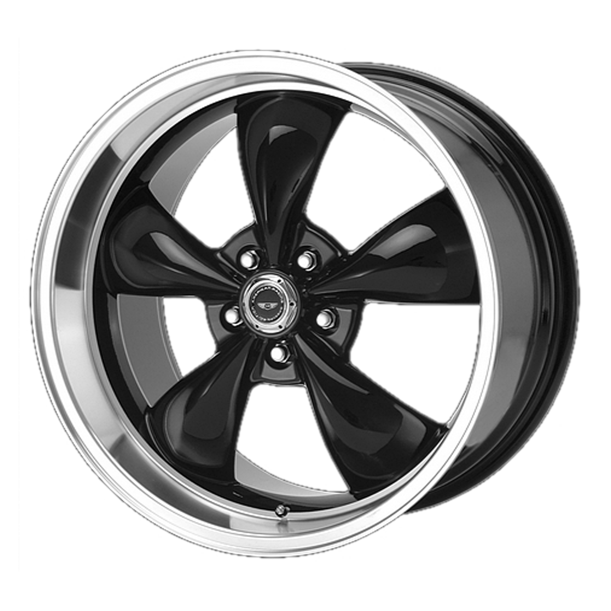 American Racing AR105 TORQ THRUST M 17x8 Gloss Black W/ Machined Lip 5x114.3 30mm