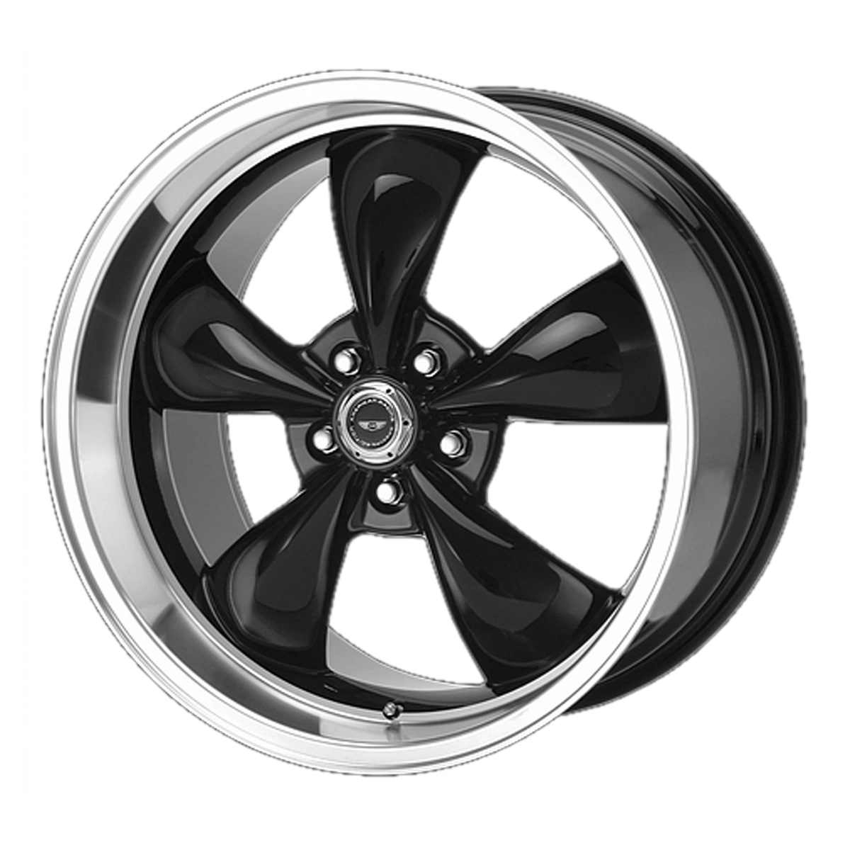 American Racing AR105 TORQ THRUST M 18x9 Gloss Black W/ Machined Lip 5x114.3 34mm