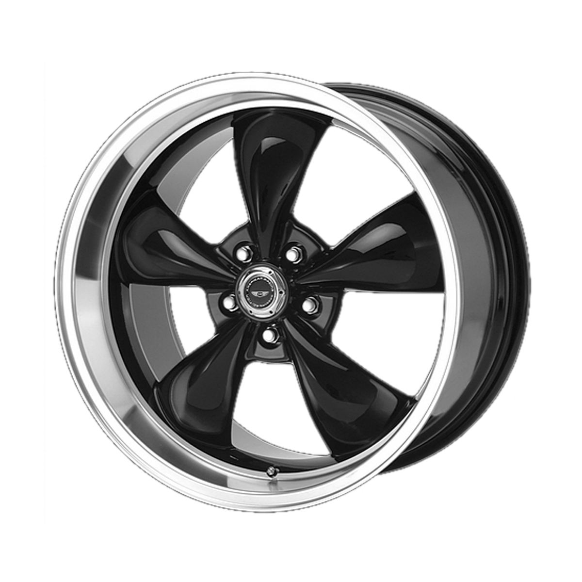 American Racing AR105 TORQ THRUST M 18x9 Gloss Black W/ Machined Lip 5x114.3 34mm