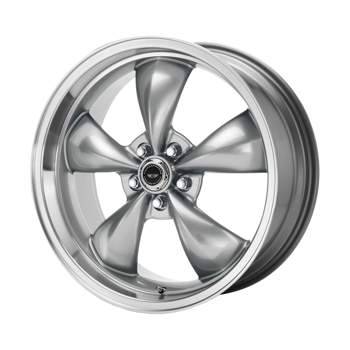 American Racing AR105 TORQ THRUST M 17x8 Anthracite W/ Machined Lip 5x114.3 30mm