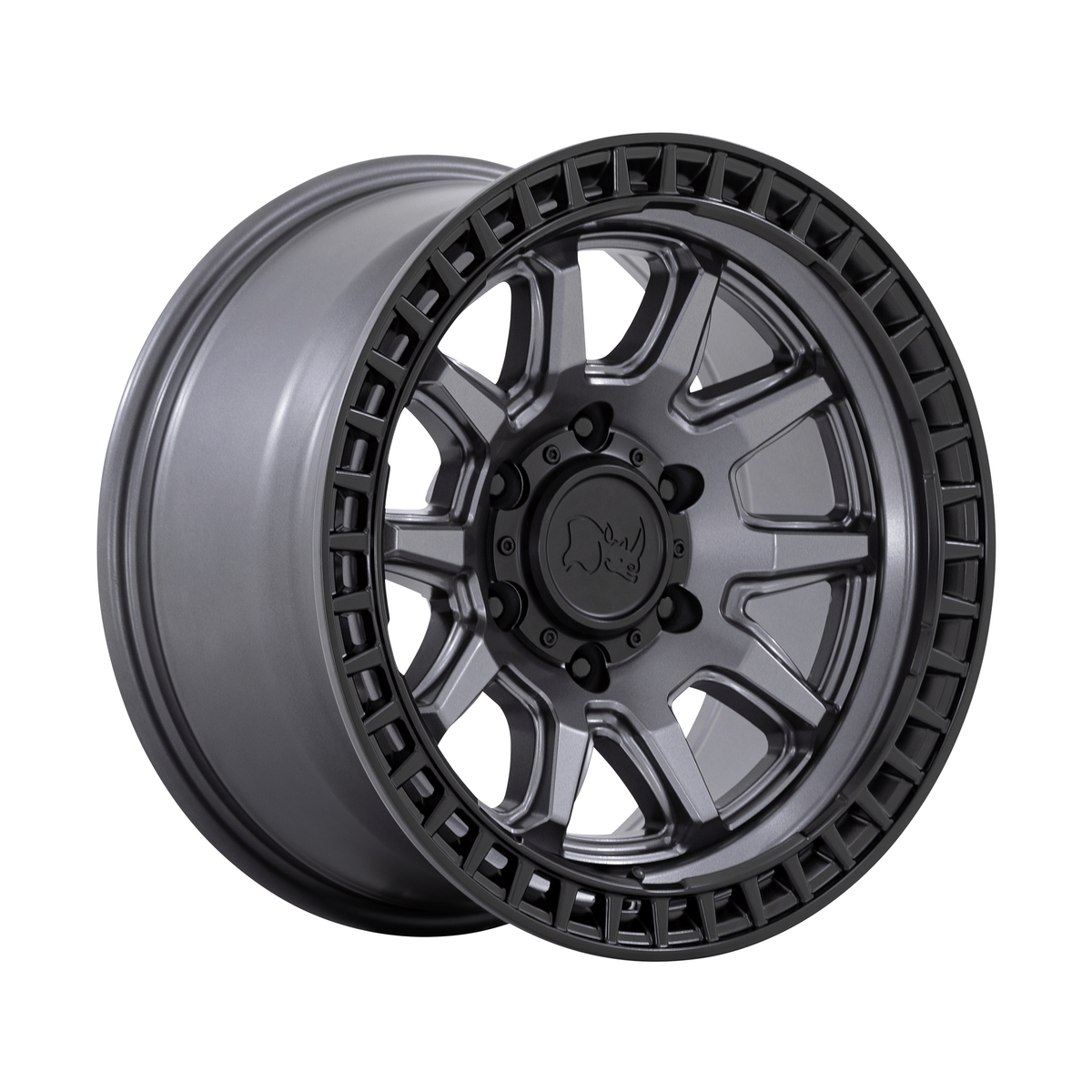Black Rhino Hard Alloys CALICO 17x8.5 Matte Gunmetal W/ M-Black Lip 5x114.3 34mm