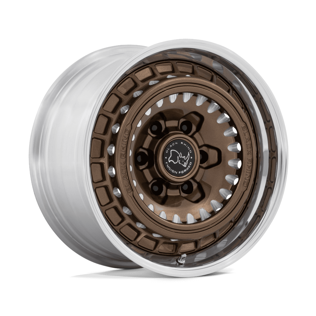 Black Rhino Hard Alloys BR601 BASTION 17x8.5 Gloss Bronze Milled W/ Polishe 6x135 0mm