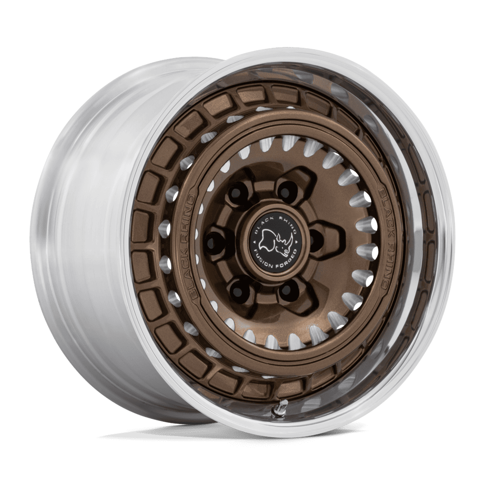 Black Rhino Hard Alloys BR601 BASTION 17x8.5 Gloss Bronze Milled W/ Polishe 6x135 0mm