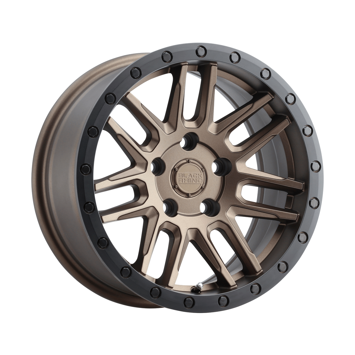 Black Rhino Hard Alloys ARCHES 19x8 Bronze W/ Black Ring 5x114.3 30mm