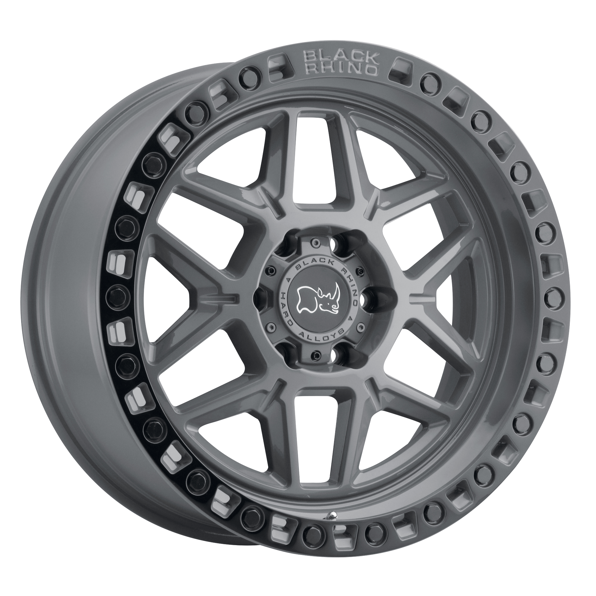 Black Rhino Hard Alloys KELSO 17x9 Battleship Gray W/ Black Ring 6x135 0mm