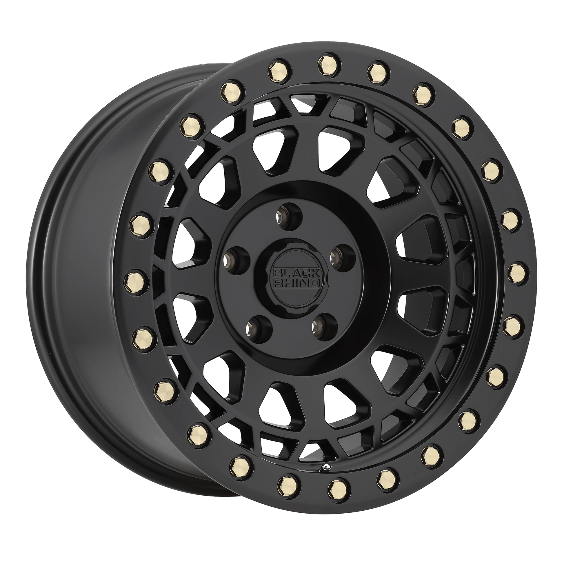 Black Rhino Hard Alloys PRIMM 17x9 Matte Black W/ Brass Bolts 6x135 0mm