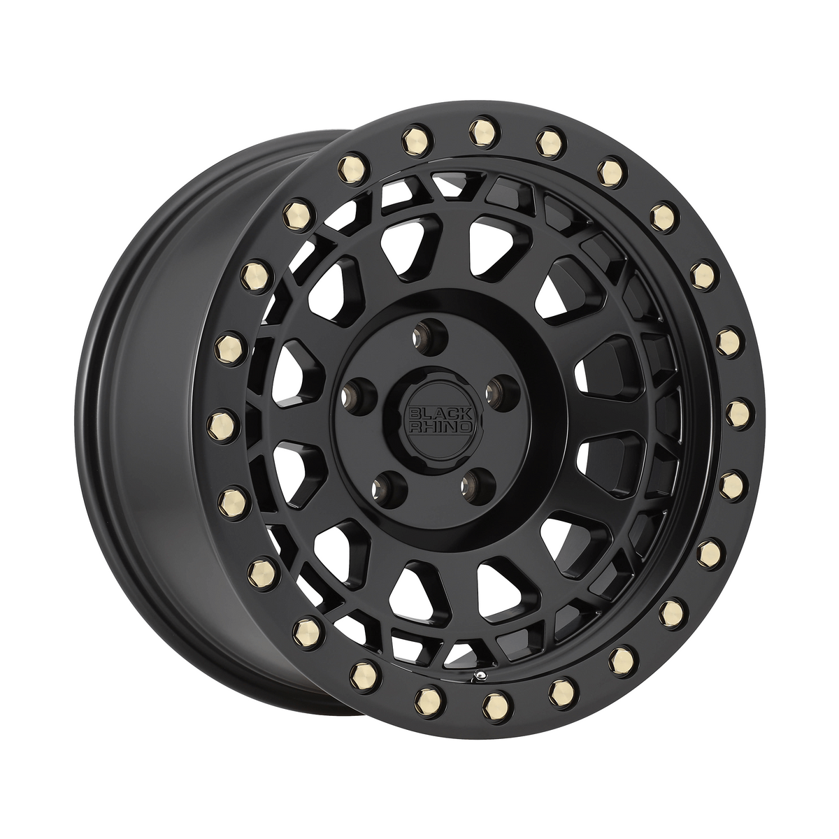Black Rhino Hard Alloys PRIMM 18x9.5 Matte Black W/ Brass Bolts 6x135 12mm