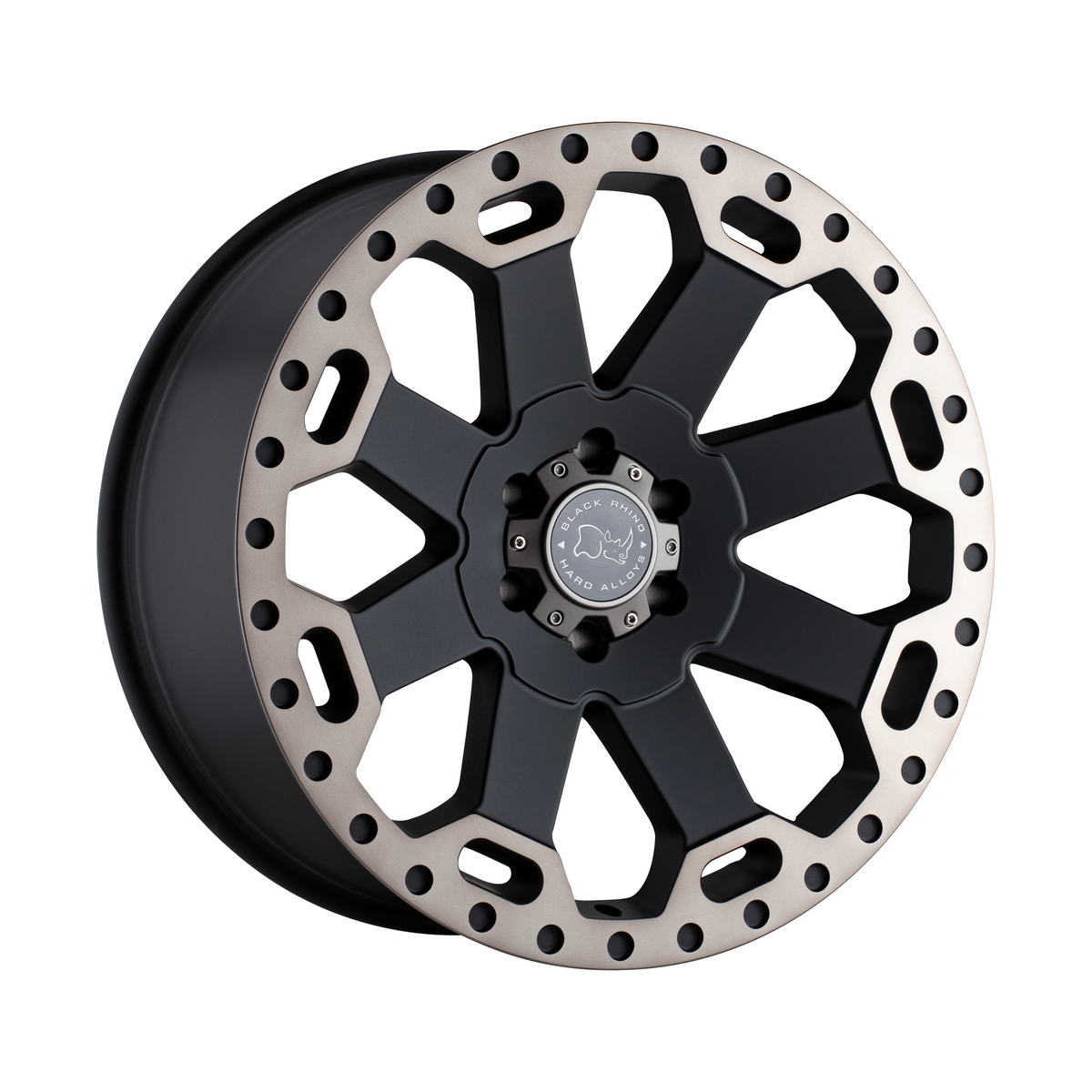 Black Rhino Hard Alloys WARLORD 17x9 Matte Black W/ Mach Dark Tint 6x135 12mm