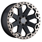 Black Rhino Hard Alloys WARLORD 18x8 Matte Black W/ Mach Dark Tint 5x114.3 35mm