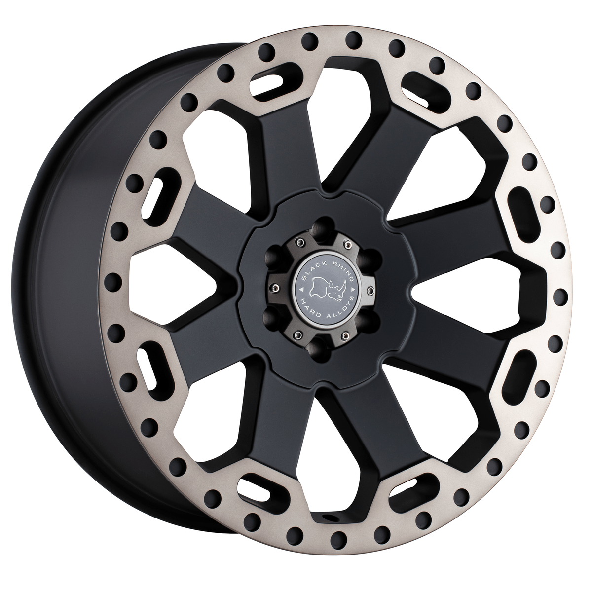Black Rhino Hard Alloys WARLORD 18x8 Matte Black W/ Mach Dark Tint 5x114.3 35mm