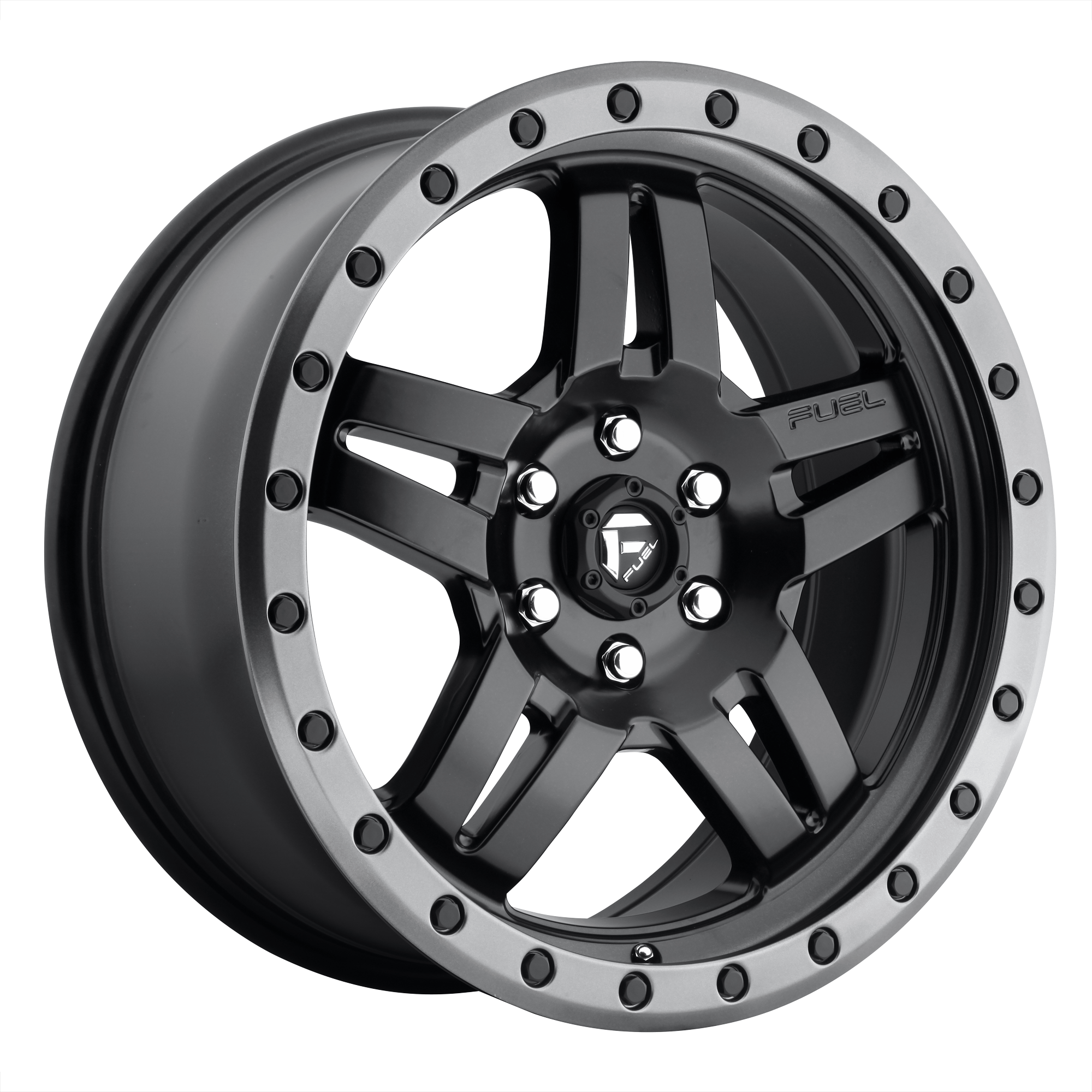 Fuel 1PC D557 ANZA 18x9 Matte Black Gun Metal Ring 6x135 1mm