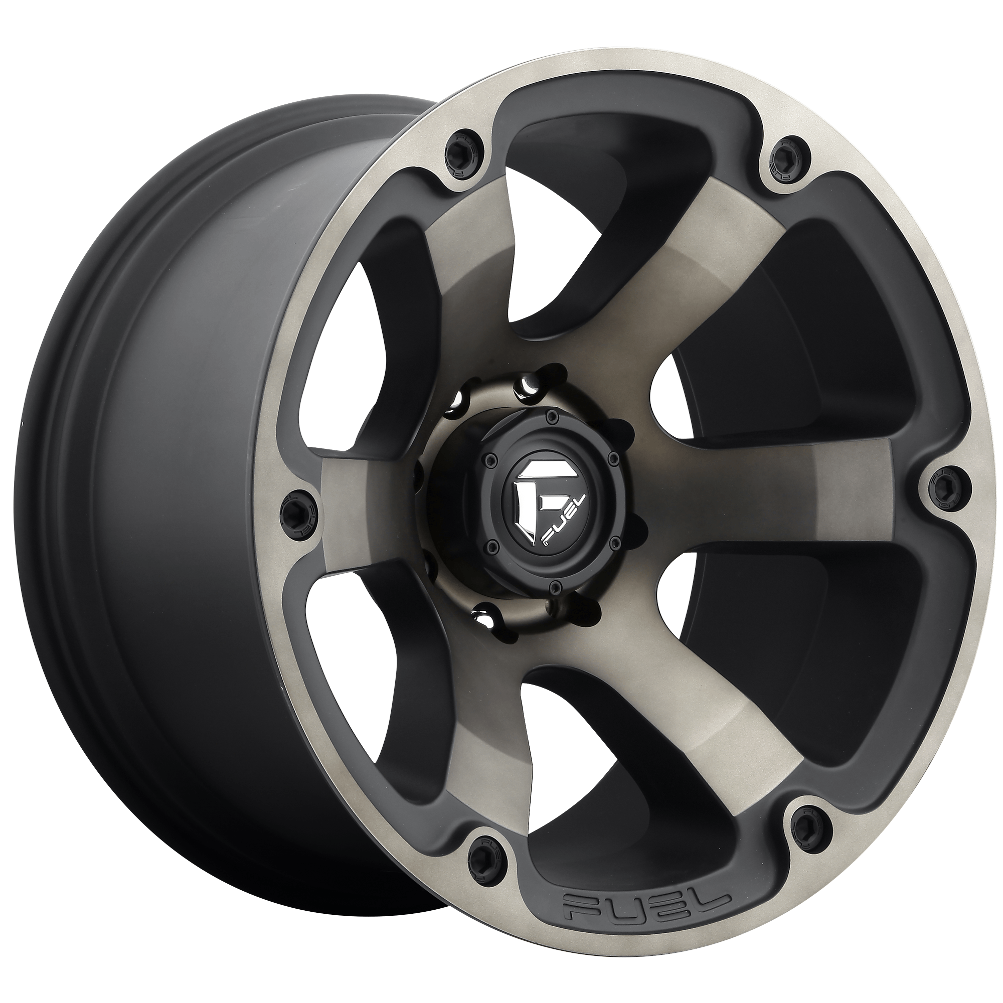 Fuel 1PC D564 BEAST 18x9 Matte Black Double Dark Tint 6x135 20mm