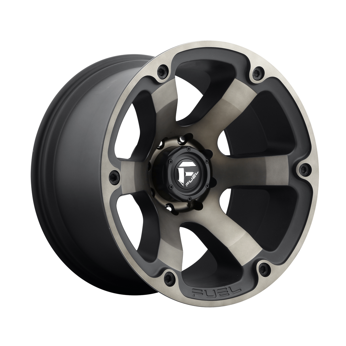 Fuel 1PC D564 BEAST 18x9 Matte Black Double Dark Tint 6x135 1mm