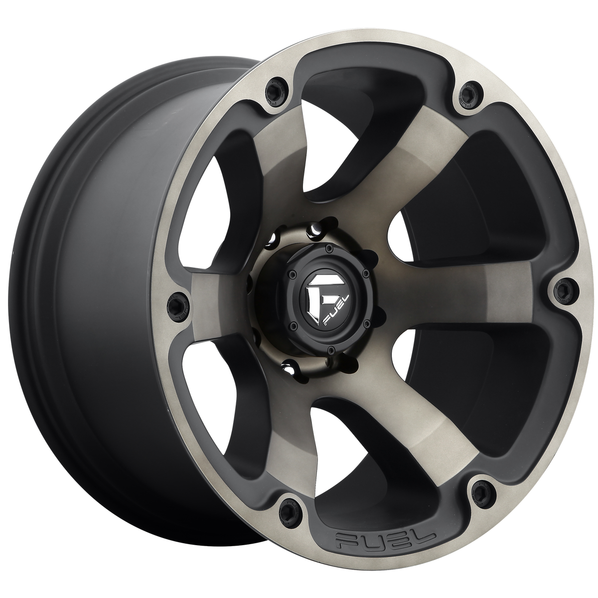 Fuel 1PC D564 BEAST 17x9 Matte Black Double Dark Tint 6x135 -12mm
