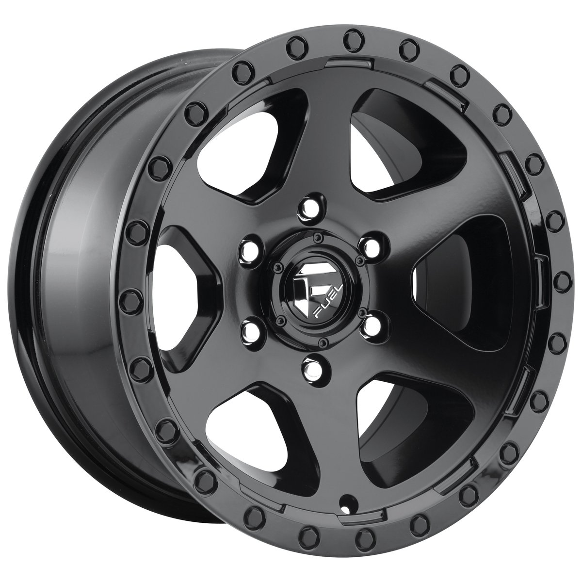 Fuel 1PC D589 RIPPER 20x9 Matte Black Gloss Black Lip 6x135 20mm