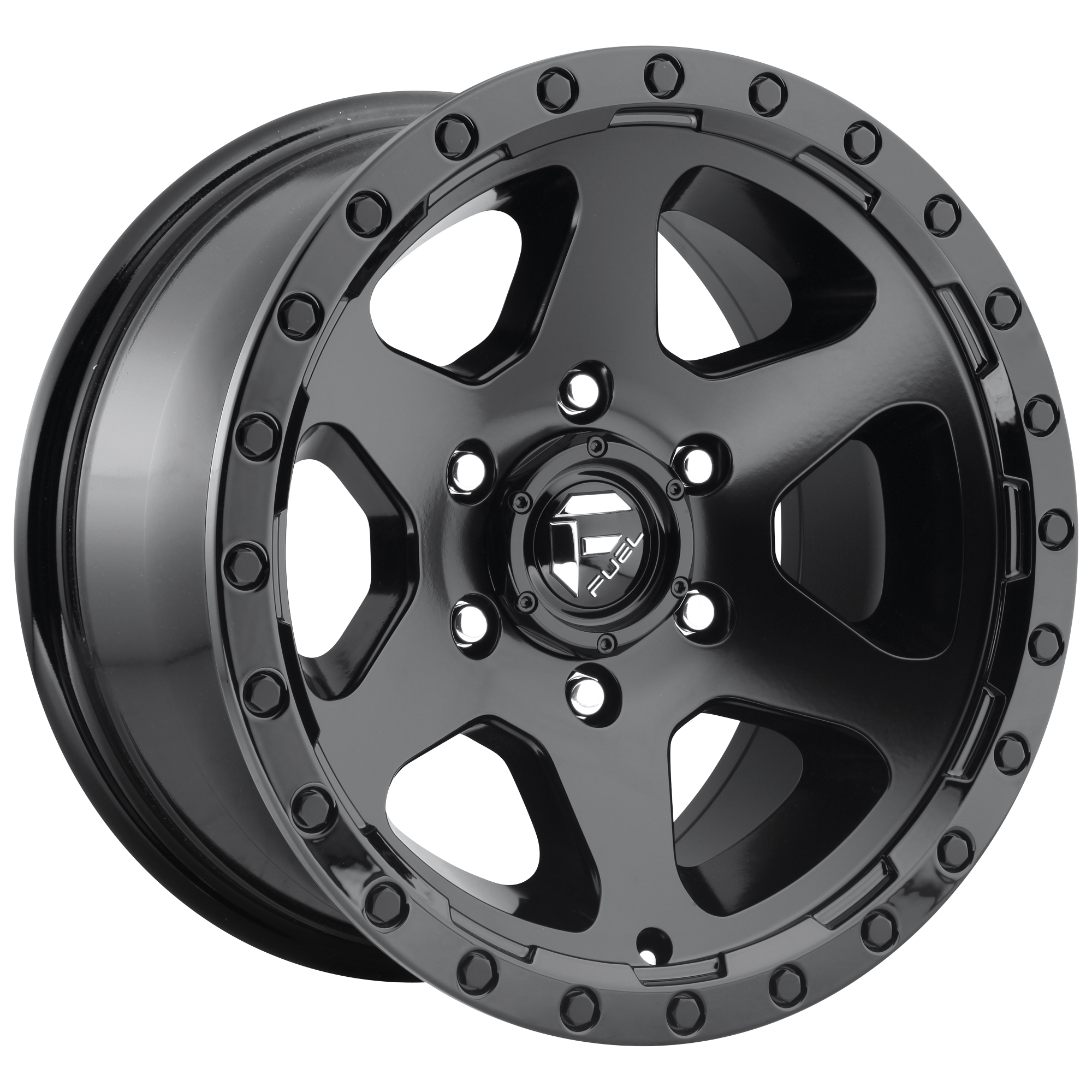 Fuel 1PC D589 RIPPER 20x9 Matte Black Gloss Black Lip 6x135 20mm