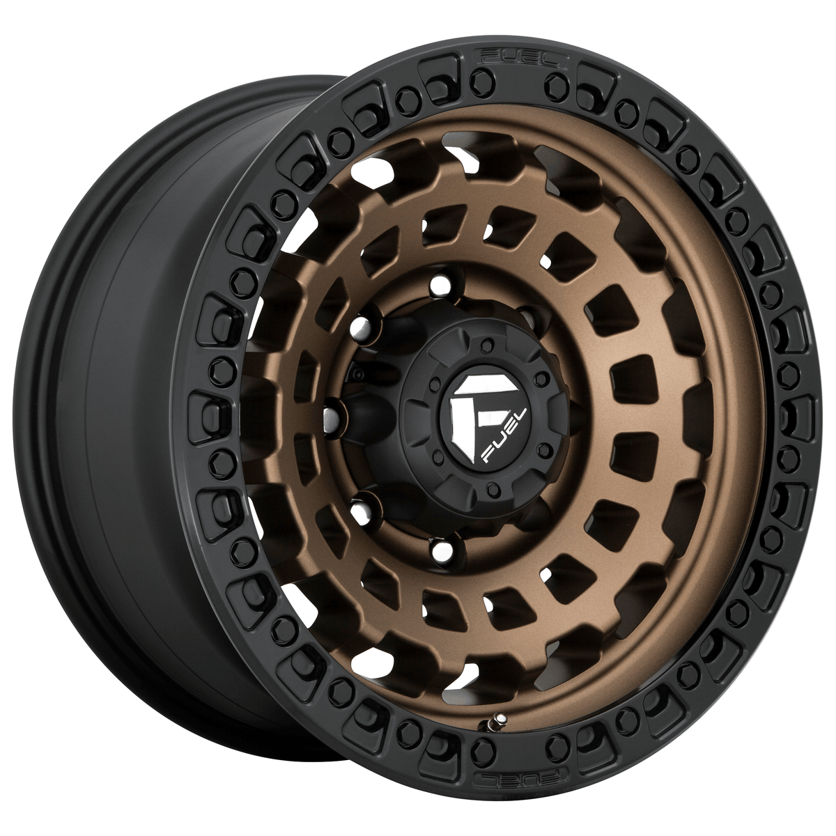 Fuel 1PC D634 ZEPHYR 18x9 Matte Bronze Black Bead Ring 6x135 -12mm