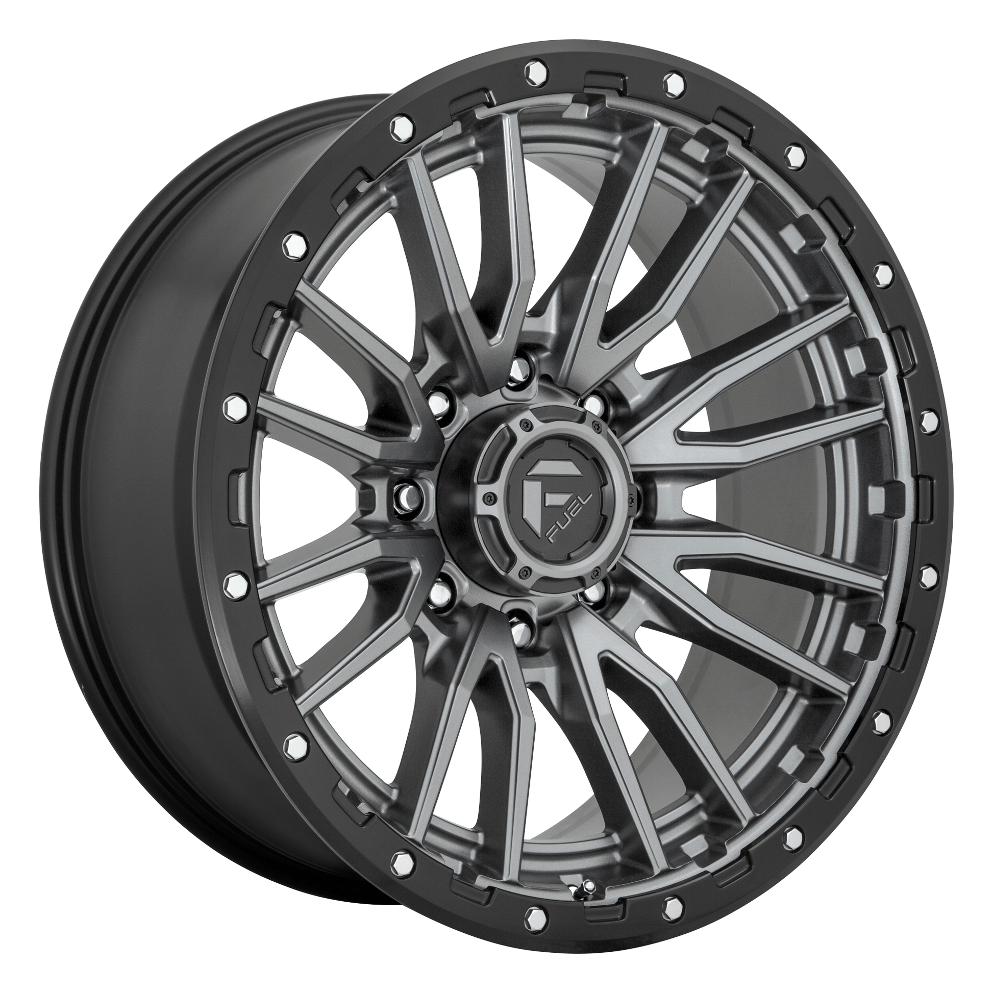 Fuel 1PC D680 REBEL 18x9 Matte Gunmetal Black Bead Ring 6x135 20mm