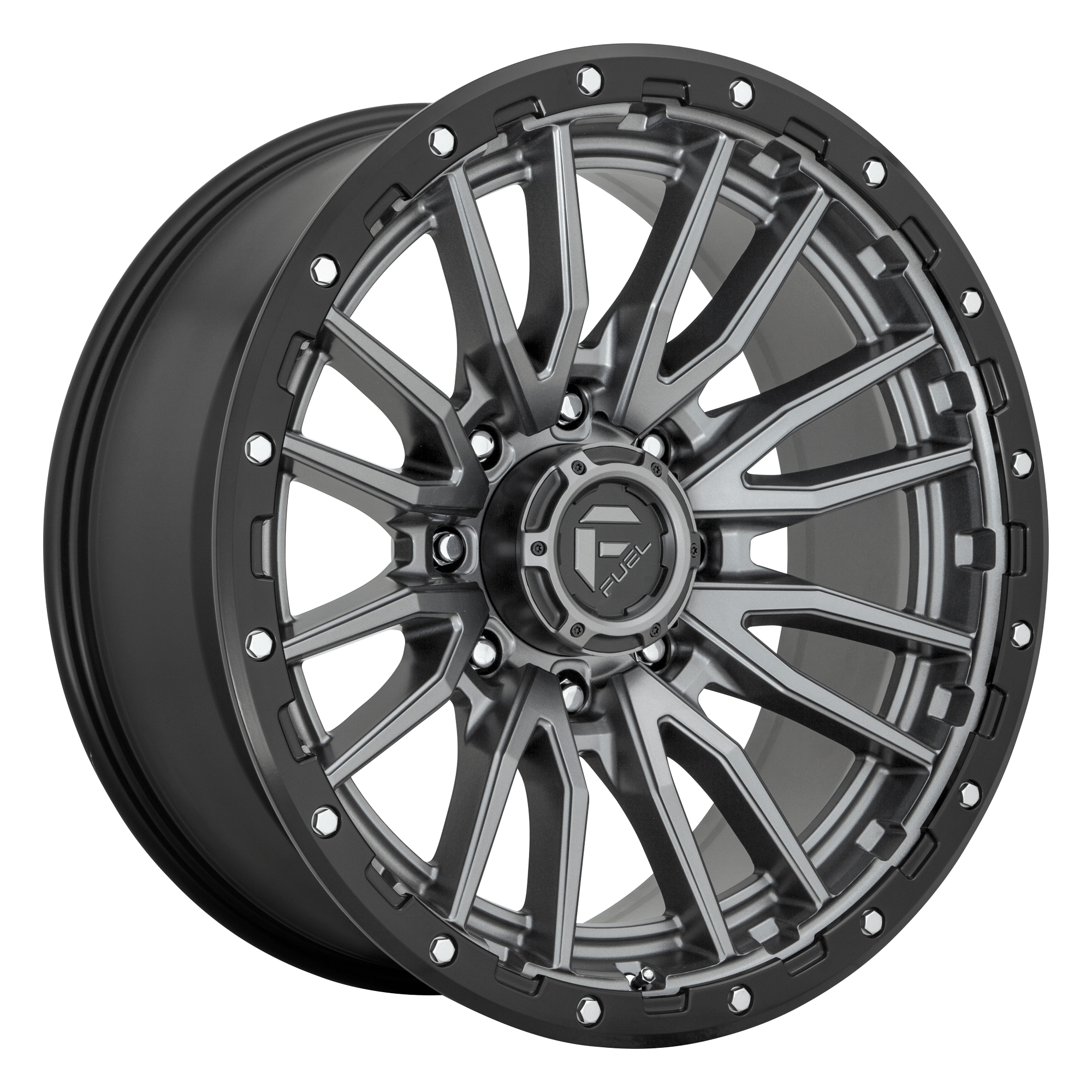 Fuel 1PC D680 REBEL 18x9 Matte Gunmetal Black Bead Ring 6x135 -12mm