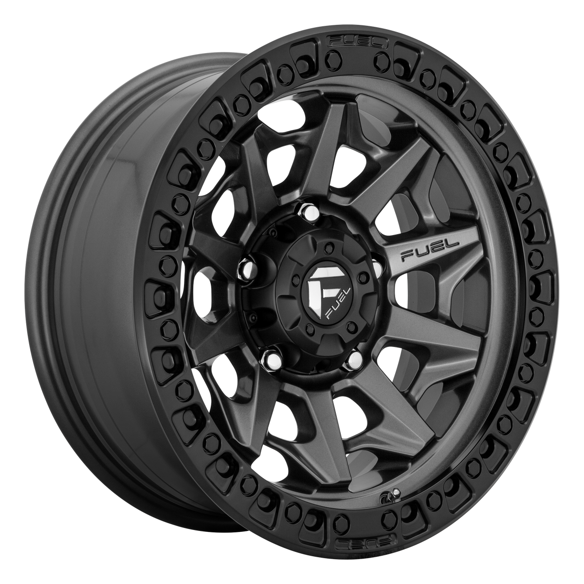 Fuel 1PC D716 COVERT 17x8.5 Matte Gunmetal Black Bead Ring 6x135 14mm