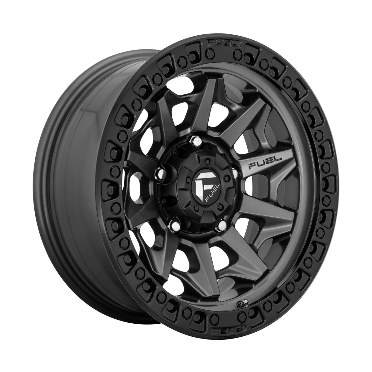 Fuel 1PC D716 COVERT 18x9 Matte Gunmetal Black Bead Ring 6x135 20mm