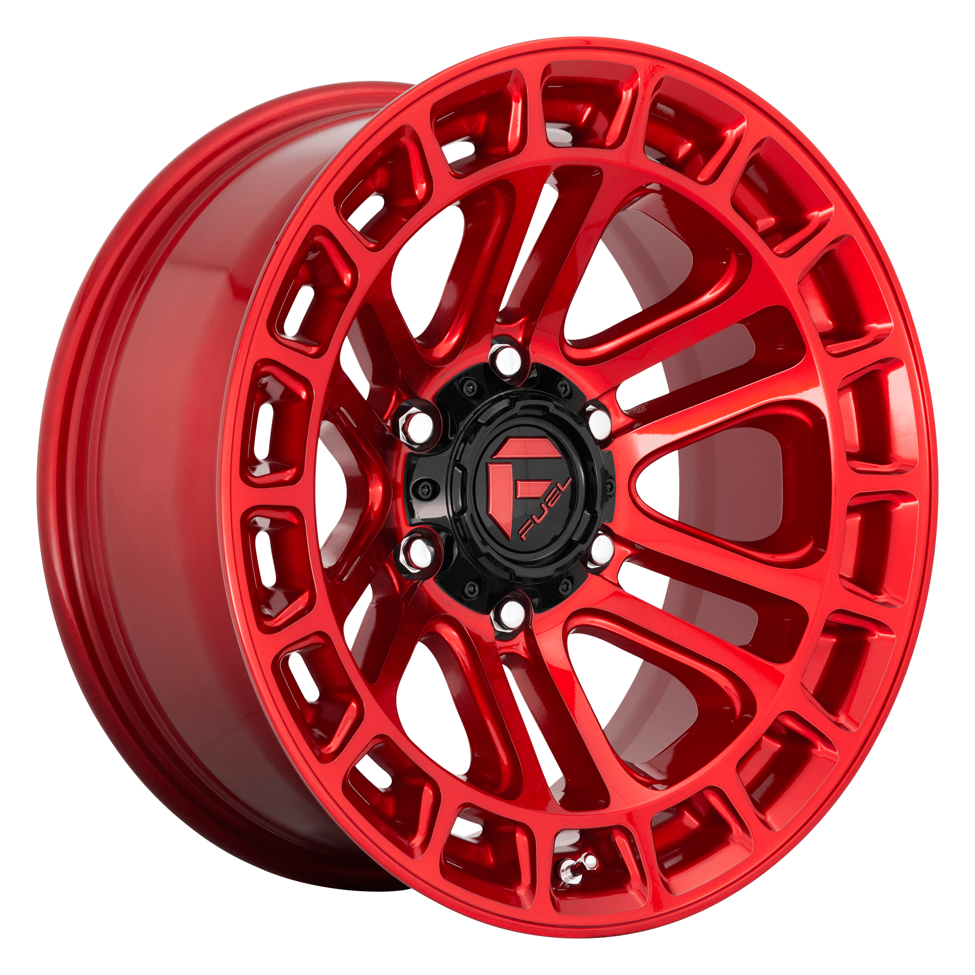 Fuel 1PC D719 HEATER 18x9 Candy Red Machined 6x135 1mm