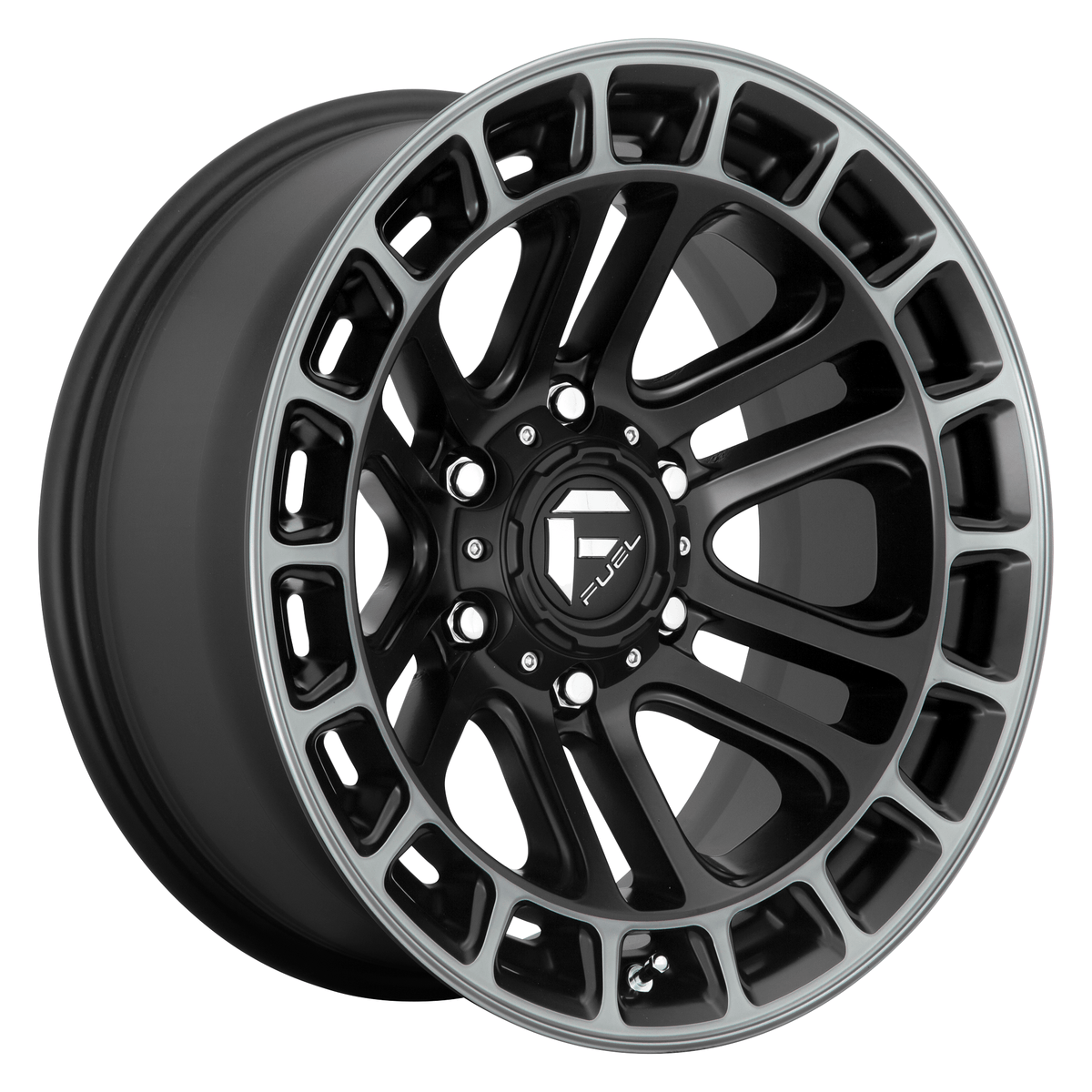 Fuel 1PC D720 HEATER 18x9 Matte Black Ddt Machined 6x135 1mm