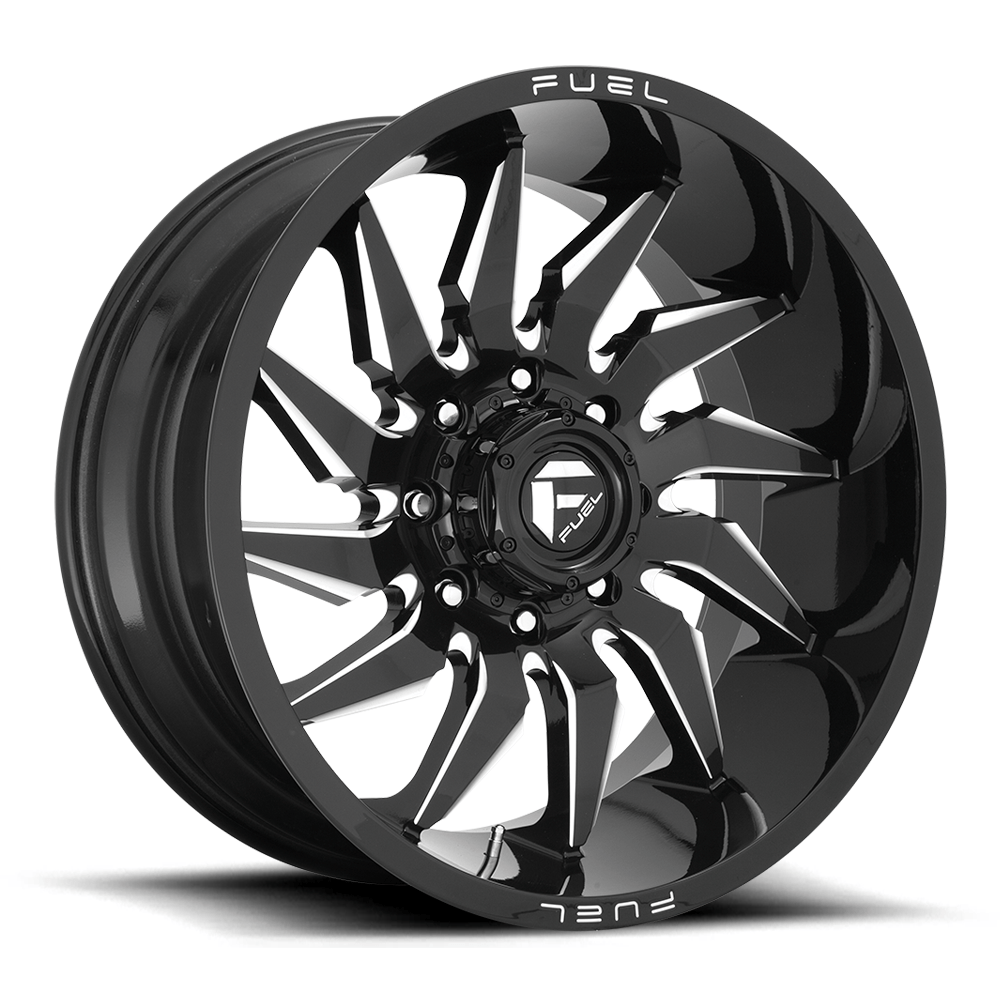 Fuel 1PC D744 SABER 20x9 Gloss Black Milled 6x135 20mm