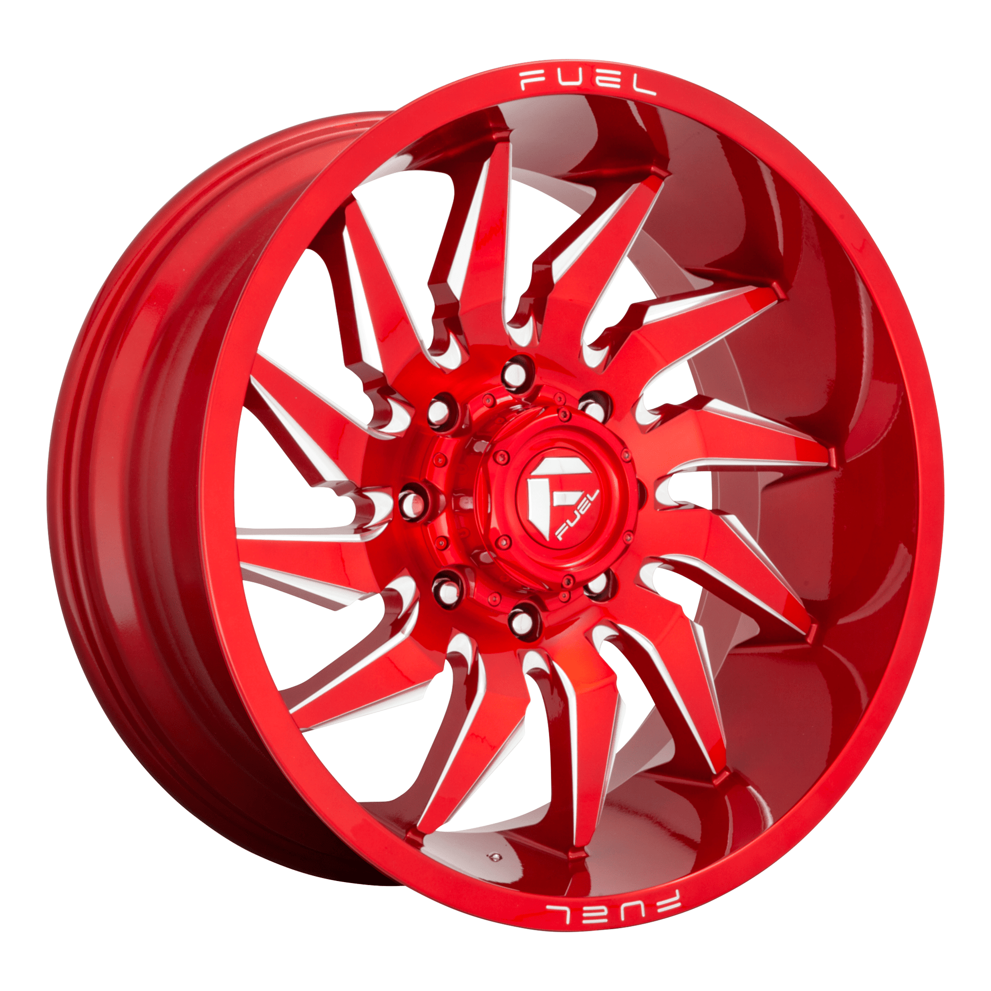 Fuel 1PC D745 SABER 20x9 Candy Red Milled 6x135 20mm