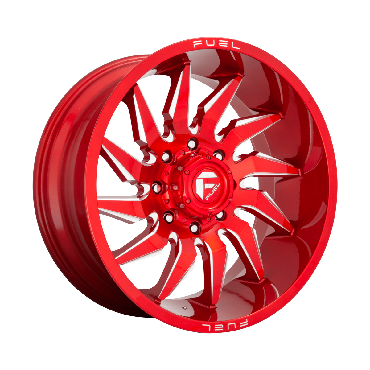 Fuel 1PC D745 SABER 20x9 Candy Red Milled 6x135 20mm