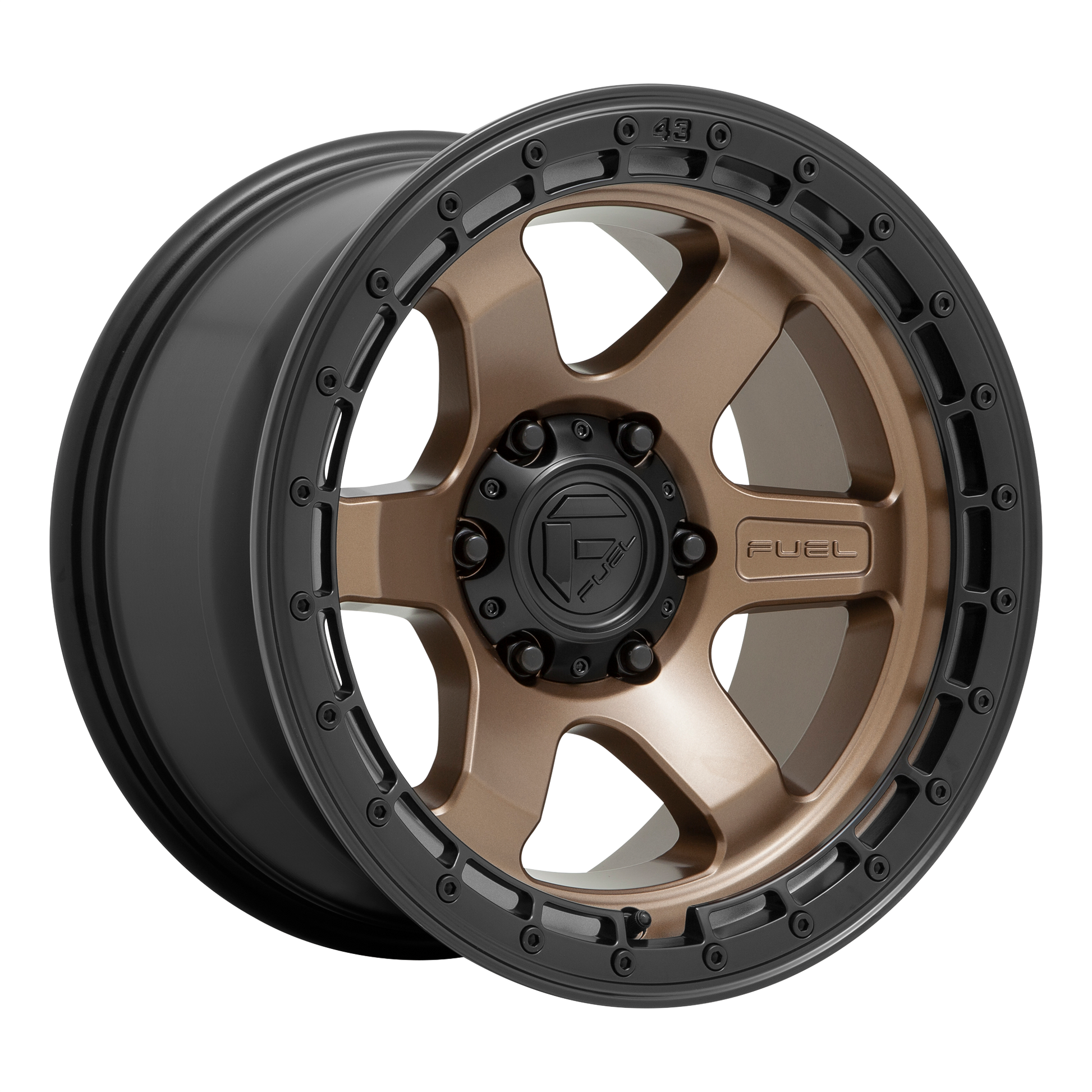 Fuel 1PC D751 BLOCK 17x9 Matte Bronze W/ Black Ring 6x135 1mm