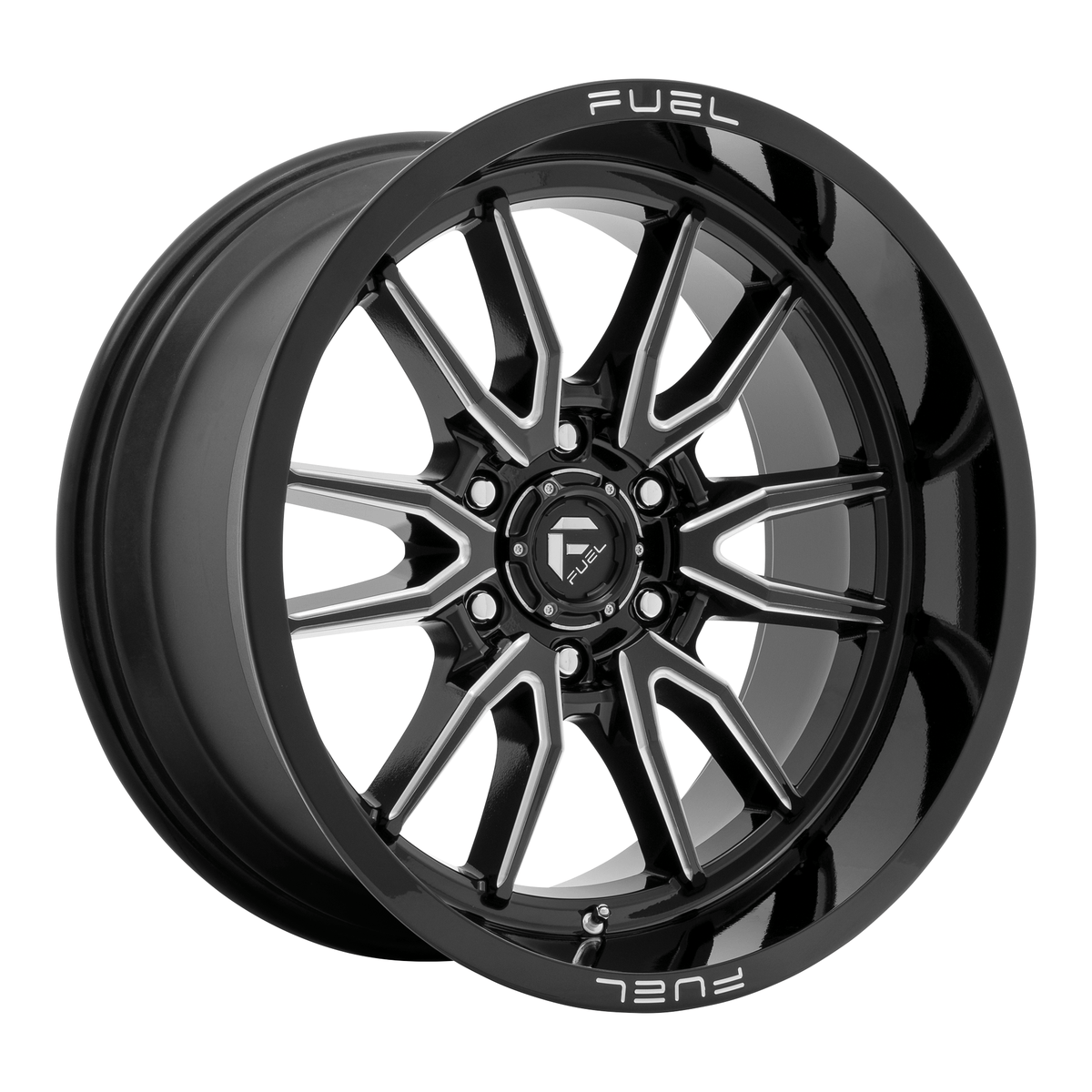 Fuel 1PC D761 CLASH 18x9 Gloss Black Milled 6x135 -12mm