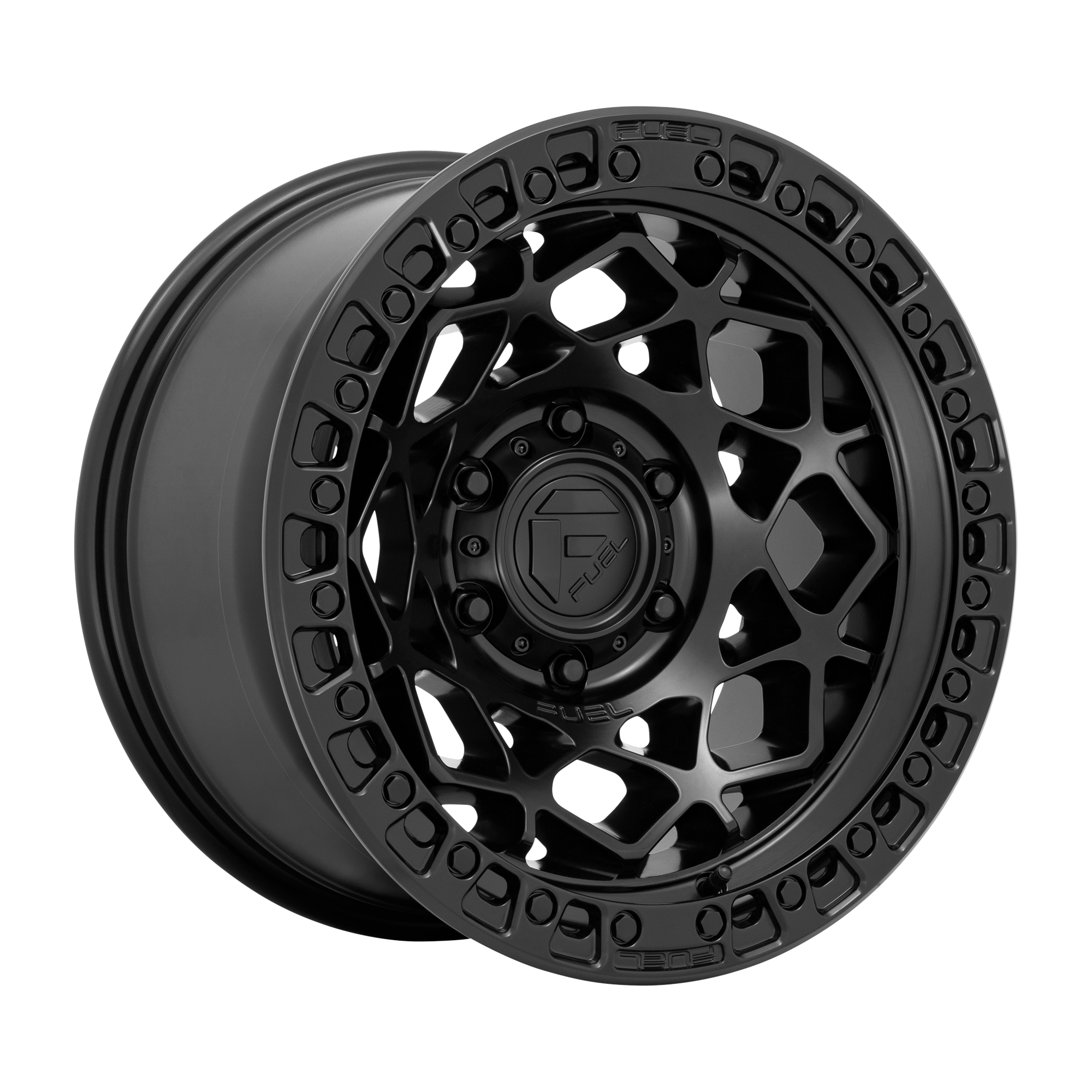 Fuel 1PC D786 UNIT 17x9 Matte Black W/ M-Black Ring 6x135 -12mm