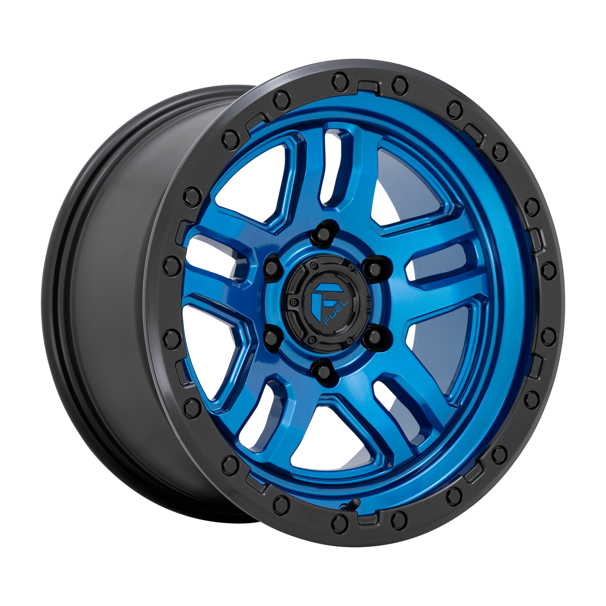 Fuel 1PC D790 AMMO 17x9 Blue W/ Black Lip 6x135 -12mm