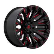 Fuel 1PC D829 QUAKE 18x9 Gloss Black Milled Red Tint 6x135 1mm