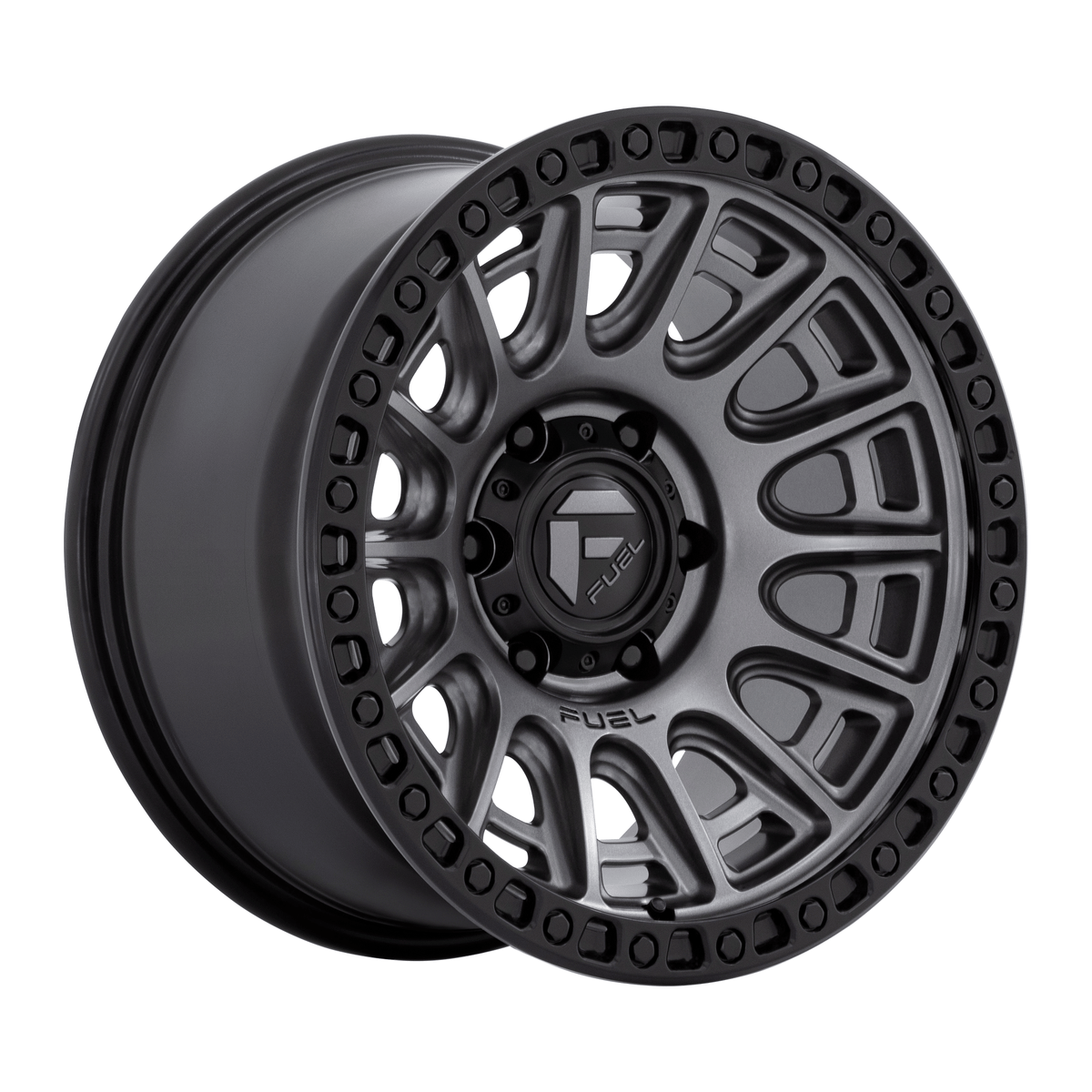 Fuel 1PC D835 CYCLE 17x8.5 Matte Gunmetal W/ Black Ring 6x135 25mm