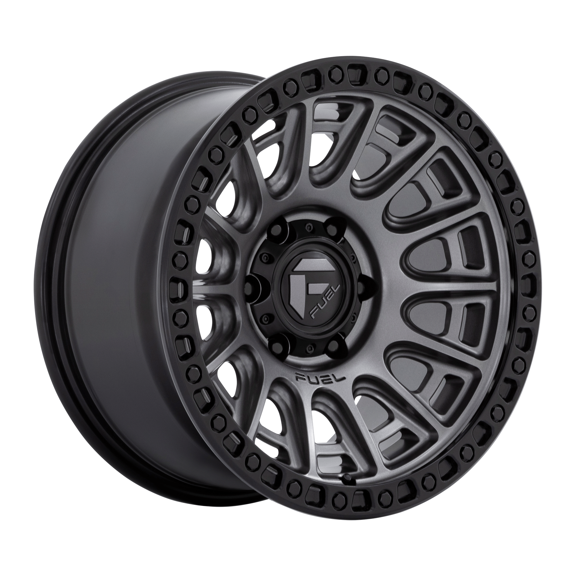 Fuel 1PC D835 CYCLE 17x8.5 Matte Gunmetal W/ Black Ring 6x135 25mm