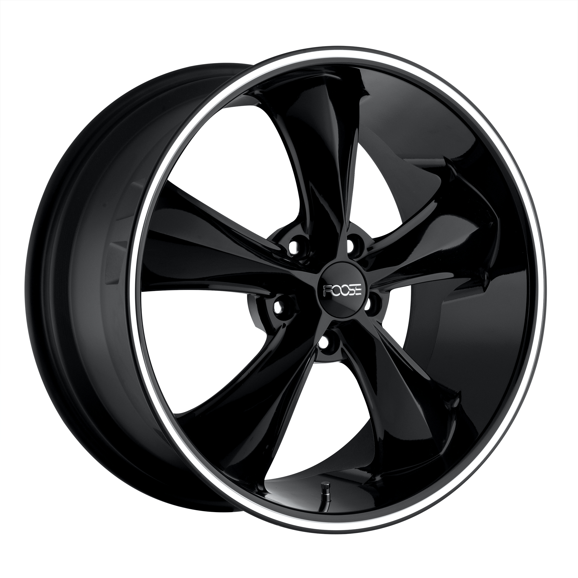 Foose 1PC F104 LEGEND 18x8.5 Gloss Black Milled 5x114.3 34mm