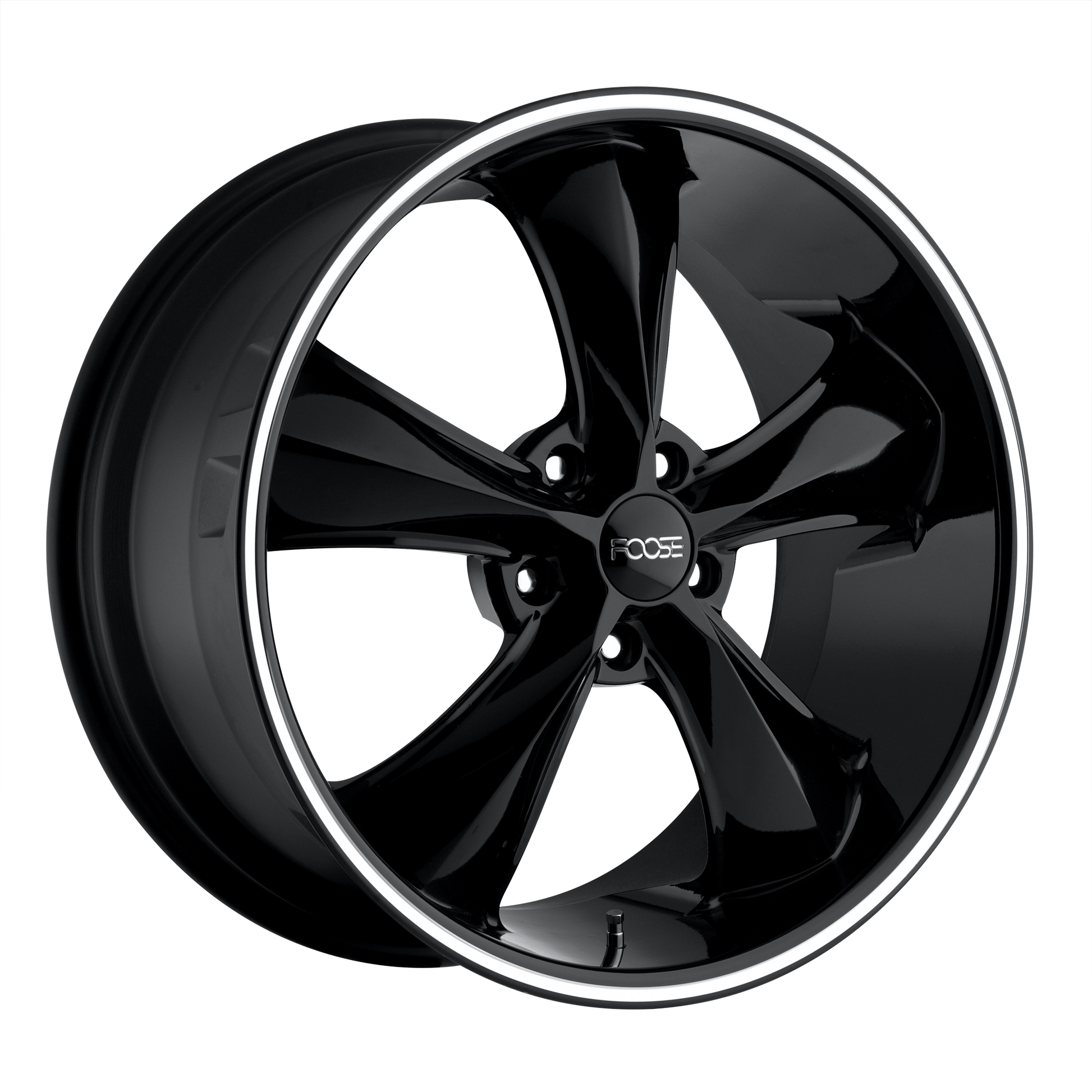 Foose 1PC F104 LEGEND 20x8.5 Gloss Black Milled 5x114.3 32mm