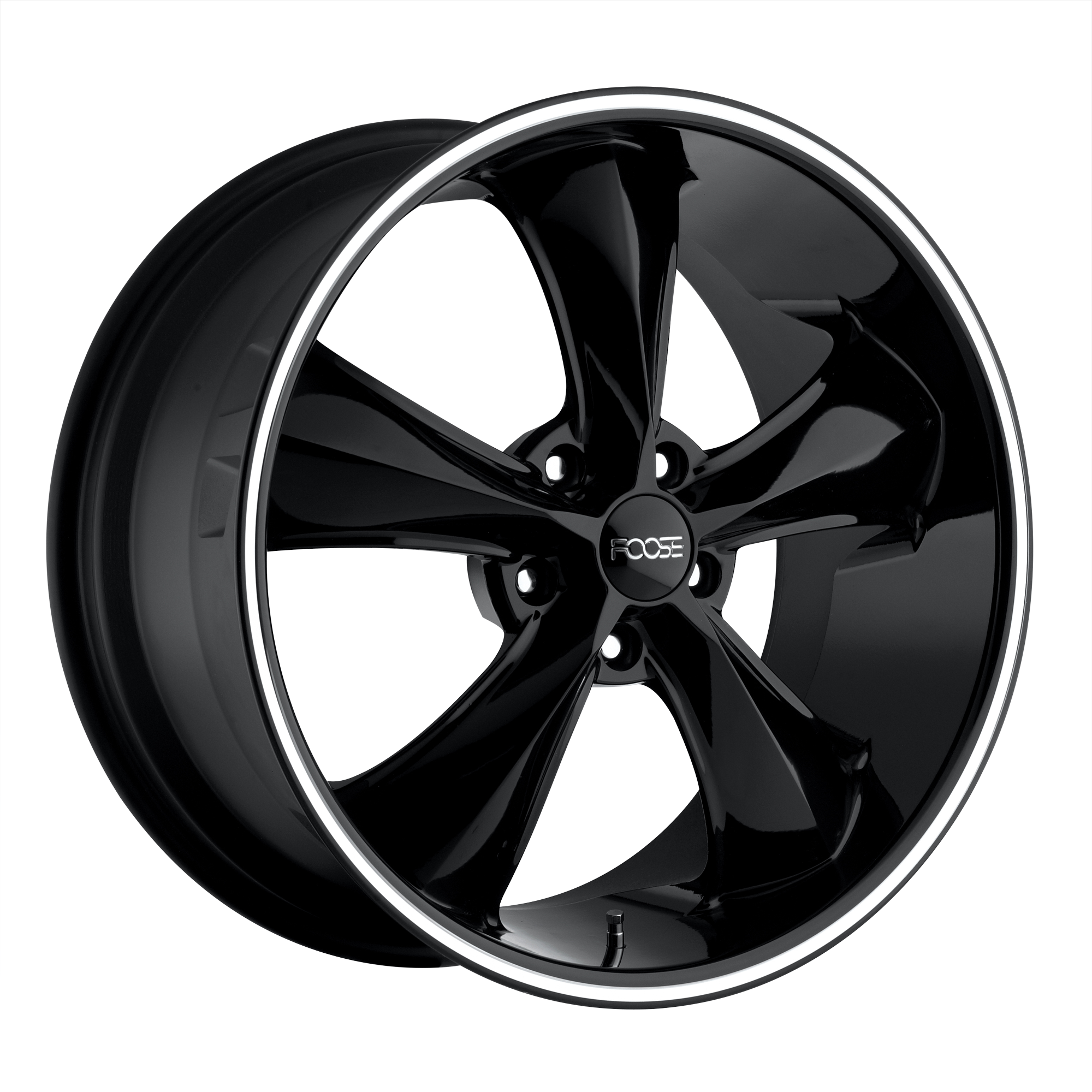 Foose 1PC F104 LEGEND 20x8.5 Gloss Black Milled 5x114.3 32mm