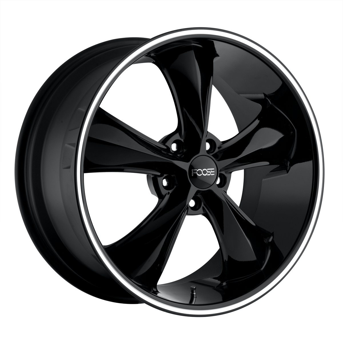 Foose 1PC F104 LEGEND 20x10 Gloss Black Milled 5x114.3 40mm