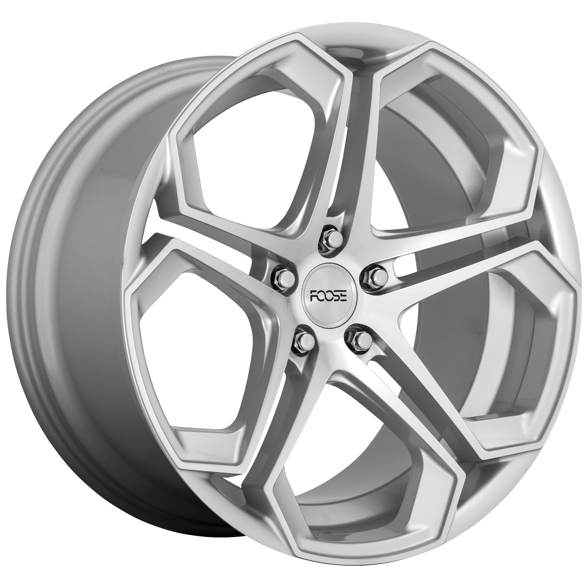 Foose 1PC F170 IMPALA 20x10.5 Gloss Silver Machined 5x114.3 40mm