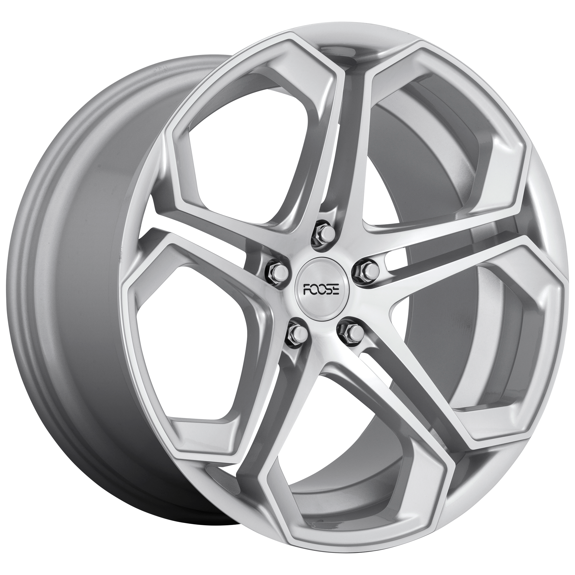 Foose 1PC F170 IMPALA 20x10.5 Gloss Silver Machined 5x114.3 40mm